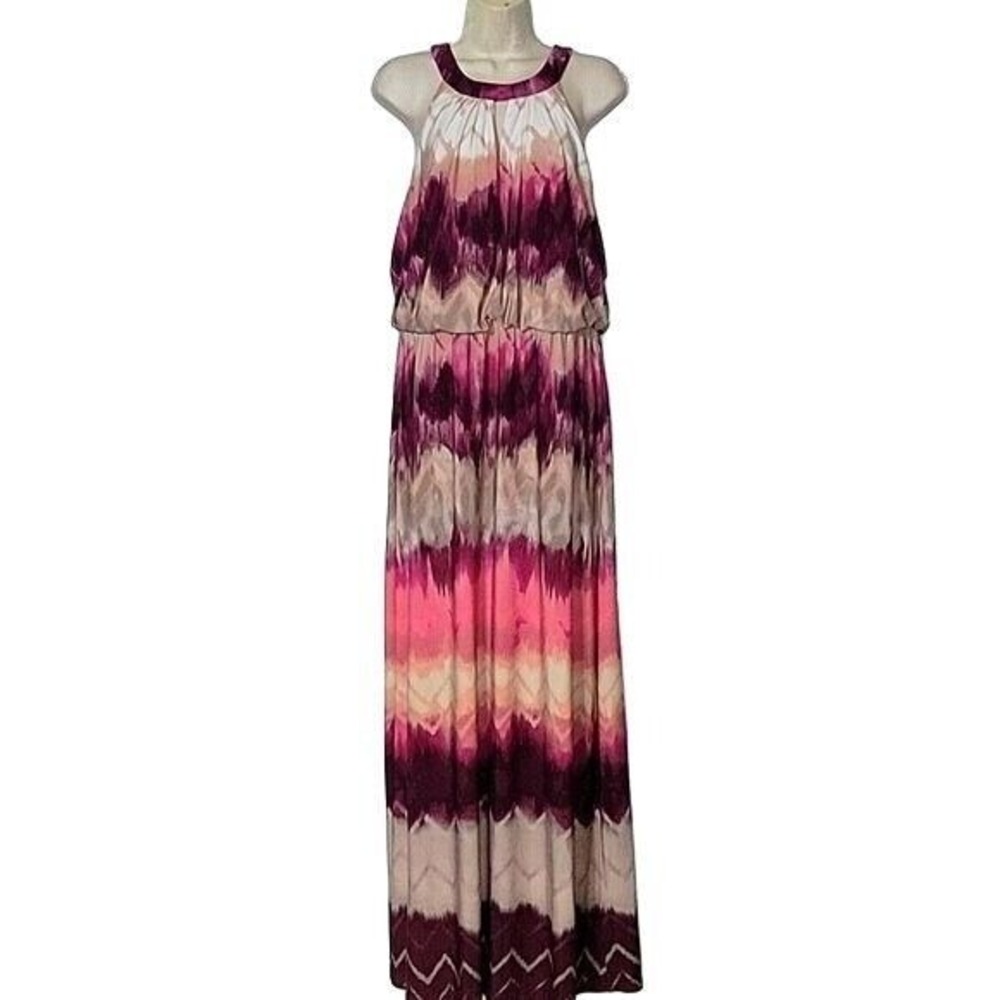 LONDON TIMES Summer Long Maxi Dress Women's Sleeveless 14 Feminine Party Sexy